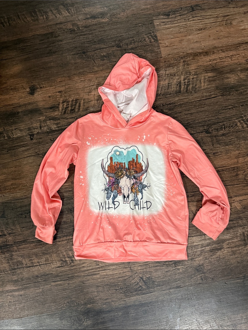 Wild Child Pink Hooded Kids Sweatshirt